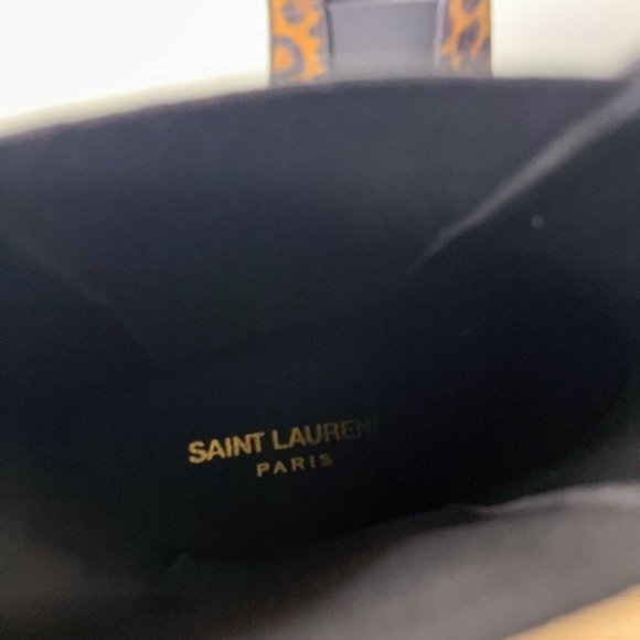 Saint Laurent West Chelsea Leopard Western Ankle Boots Size 38 - Picture 9 of 10